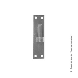 Gond sur platine bout carré Hauteur 180mm zingué