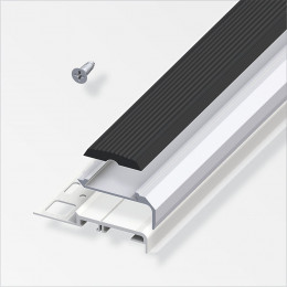 Kit nez de marche vis aluminium anodisé argent 1m