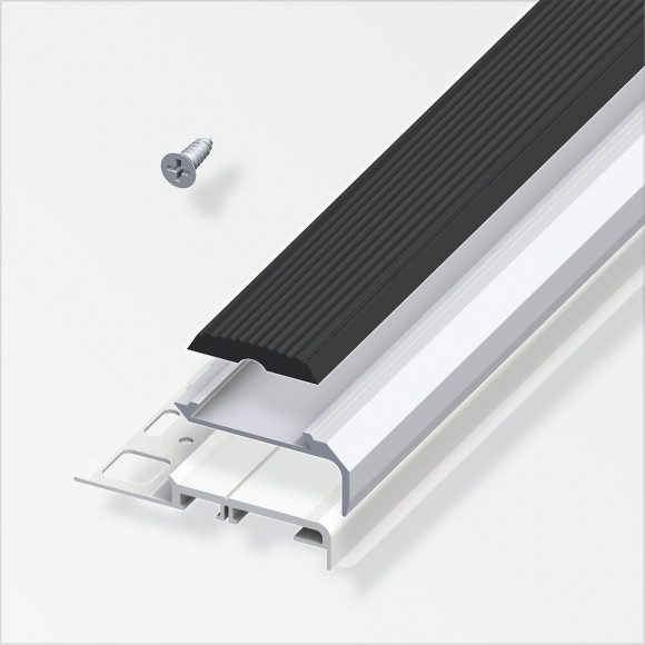 Kit nez de marche vis aluminium anodisé argent 1m