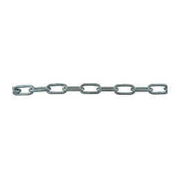Chaîne droite soudée maillon long acier zingué D. 8 mm L. 3 m.