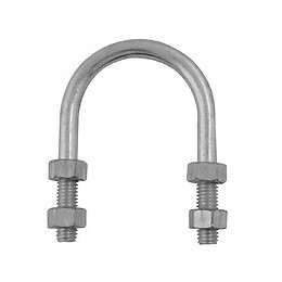 2 brides de fixation acier zingué tube 32 mm D. 8 mm