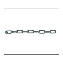 Chaîne droite soudée maillon long acier zingué longueur 5 m VISO