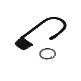 4 crochets acier plastifié avec clips pour sandow D. 4 mm.