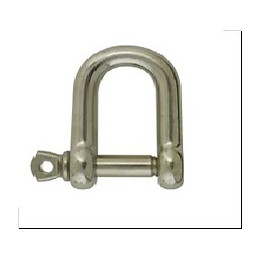 2 manilles droite acier inoxydable D. 6 mm.