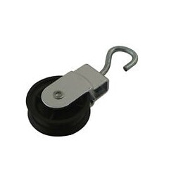 Poulie à crochet pivotant 1 galet acier galvanisé