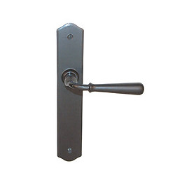 Poignée sur plaqué bec de canne en Chinon déco fer entraxe 195mm