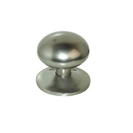 Bouton sur rosace en aluminium finition inox