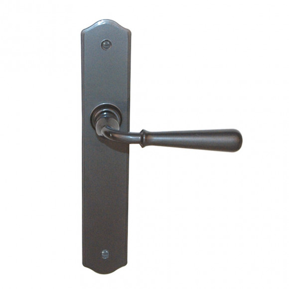 Poignée sur plaqué bec de canne en Chinon déco fer entraxe 195mm