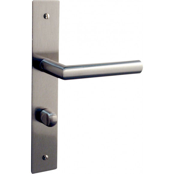 Garniture sur plaque Brunella alu nickel mat condamnation entr 195mm