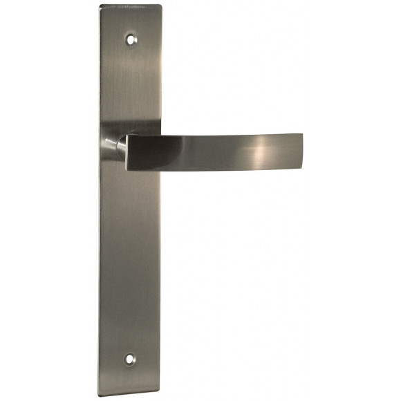 Garniture sur plaque Passy metal nickel mat bec de cane entraxe 195mm