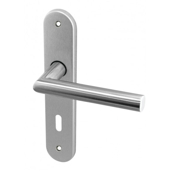 Garniture sur plaque Alba inox bec de cane entraxe 195mm