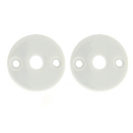 Paire de rosaces D.50 porcelaine bec de cane