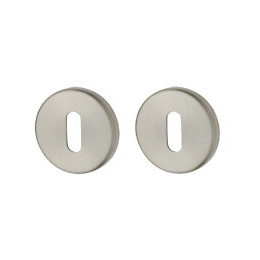 Paire de rosaces D.50 lisse inox clé