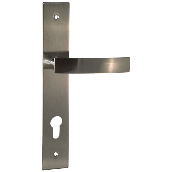 Garniture sur plaque Passy métal nickel mat cylindre entraxe 195mm