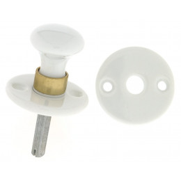 2 rosaces porcelaine blanches à condamnation D.50