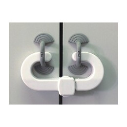 Bloque meuble U en plastique blanc Longueur 120mm largeur 65mm