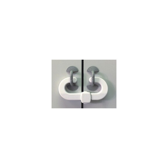 Bloque meuble U en plastique blanc Longueur 120mm largeur 65mm