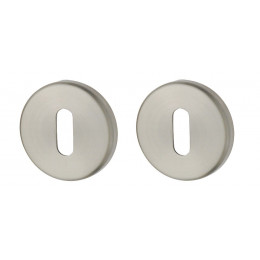 Paire de rosaces D.50 lisse inox clé