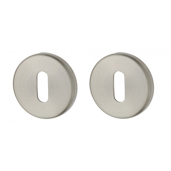 Paire de rosaces D.50 lisse inox clé