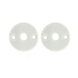 Paire de rosaces D.50 porcelaine bec de cane