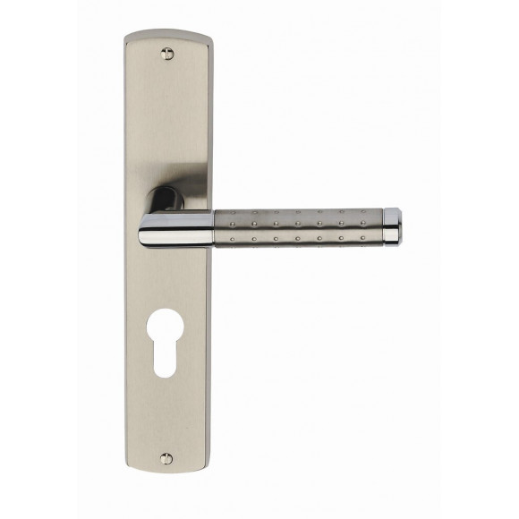 Garniture sur plaque valia laiton nickel mat cylindre entraxe 195mm