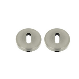 2 rosaces laiton nickel à trou de clé D.50