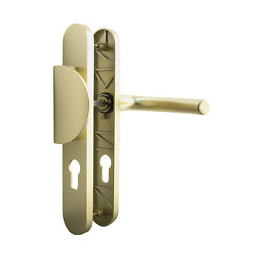 Poignée de porte SOFOC Palière aluminum champagne perçage cylindre