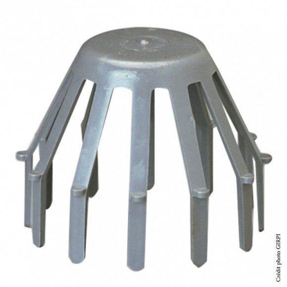 Crapaudine Gris Pvc D.80mm