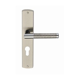 Garniture sur plaque valia laiton nickel mat cylindre entraxe 195mm