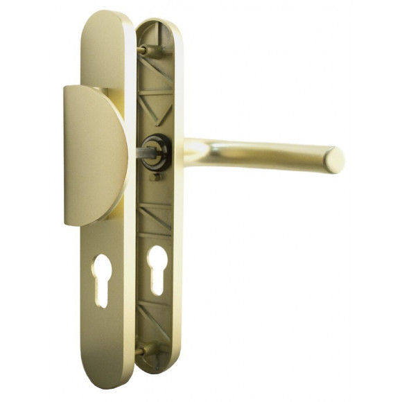 Poignée de porte SOFOC Palière aluminum champagne perçage cylindre