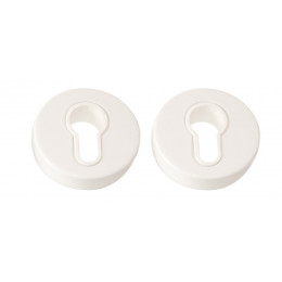 Paire de rosaces D.52 alu blanc cylindre