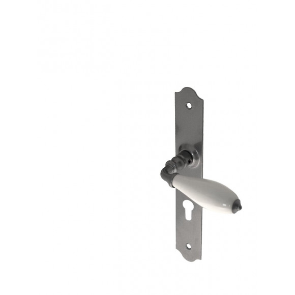 Garniture sur plaque Rustic fer patiné cylindre