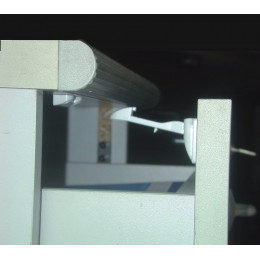 Bloque meuble à ressort plastique blanc longueur 65mm