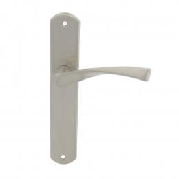 Poignée sur plaqué bec de canne Balard nickel mat entraxe 195mm