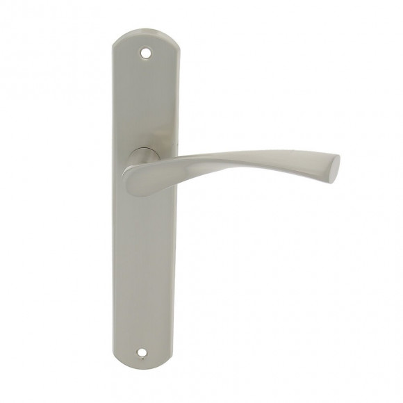 Poignée sur plaqué bec de canne Balard nickel mat entraxe 195mm