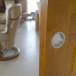 Poignée cuvette carrée à encastrer zamak nickel