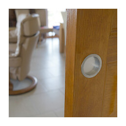 Poignée cuvette carrée à encastrer zamak nickel