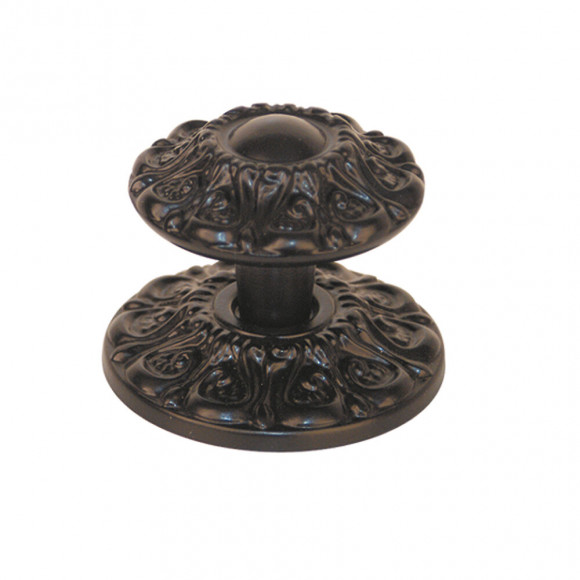 Bouton Marguerite en fonte laqué noir