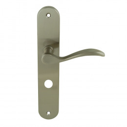 Poignée sur plq cond Botzaris nickel mat entr 195mm