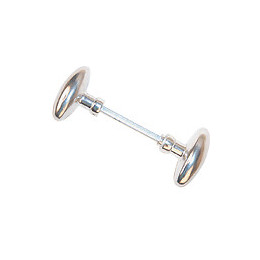 Paire de boutons ovales C6 en aluminium naturel