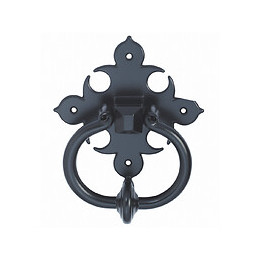 Heurtoir contemporain en zamak laqué noir