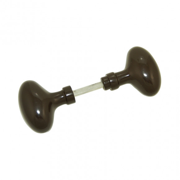 Paire boutons ovales avec et sans portée taupe