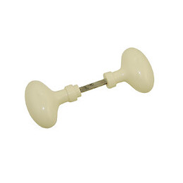 Paire boutons ovales avec -sans portée en alu beige