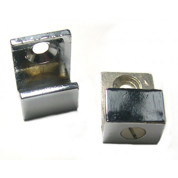 Patte à glace en ''U'' zamak 20x20mm