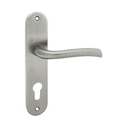 Poignée de porte Rhapsodie zamak nickel perçage cylindre entraxe 165mm