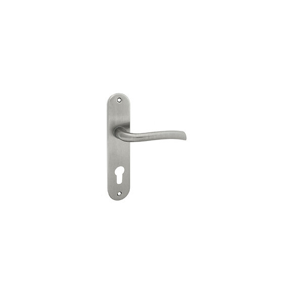 Poignée de porte Rhapsodie zamak nickel perçage cylindre entraxe 165mm