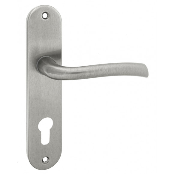 Poignée de porte Rhapsodie zamak nickel perçage cylindre entraxe 165mm