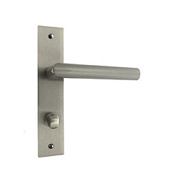 Poignée de porte Brunella métal nickel mat à condamnation entr. 165mm