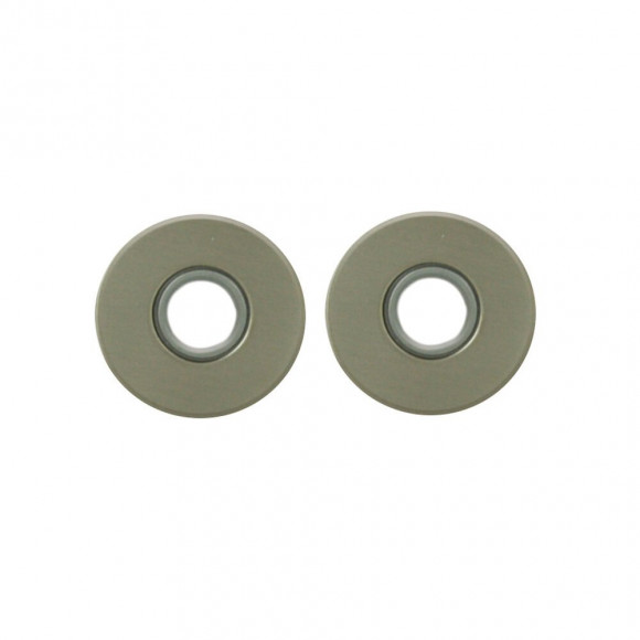 2 rosaces en laiton à Bec de Cane nickel mat