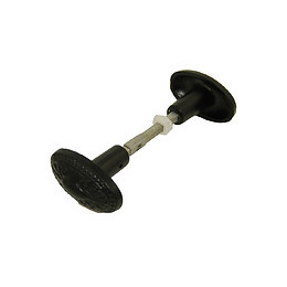 Boutons doubles ovales Marguerite en acier noir